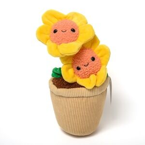 Plush Sunflowers, Plant Pals Buddies Smiling Potted Plant, Spring Flower Gift